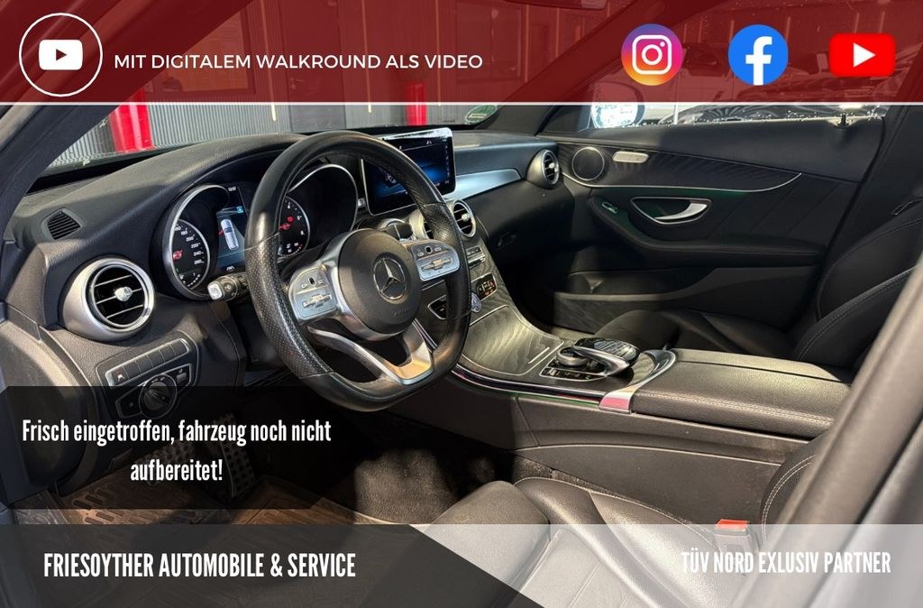 نمای دیگر مرسدس بنز C 300 d AMG لاین مالتی بیم AHK نایت دوربین عقب