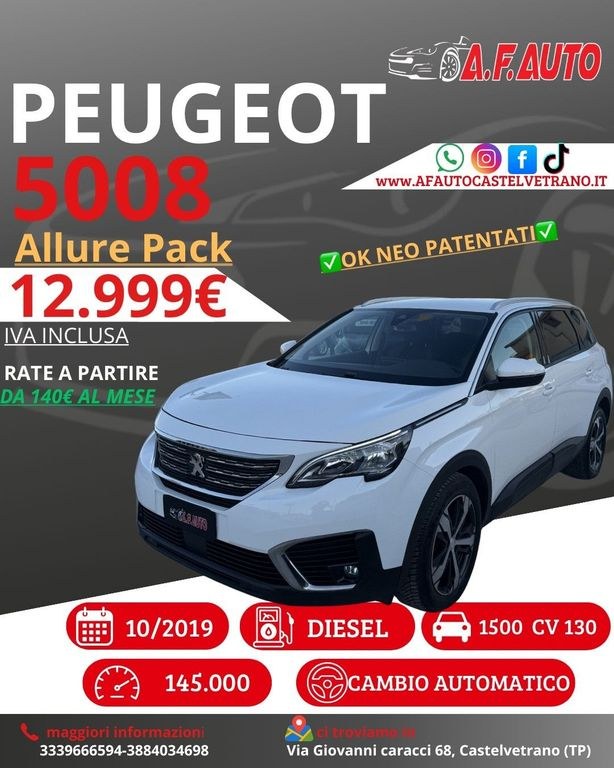 پژو 5008 BlueHDi 130 S&S آلور